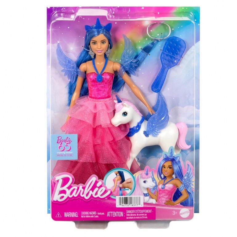 Barbie Mavi Saçlı Prenses Bebek HRR16 | Toysall