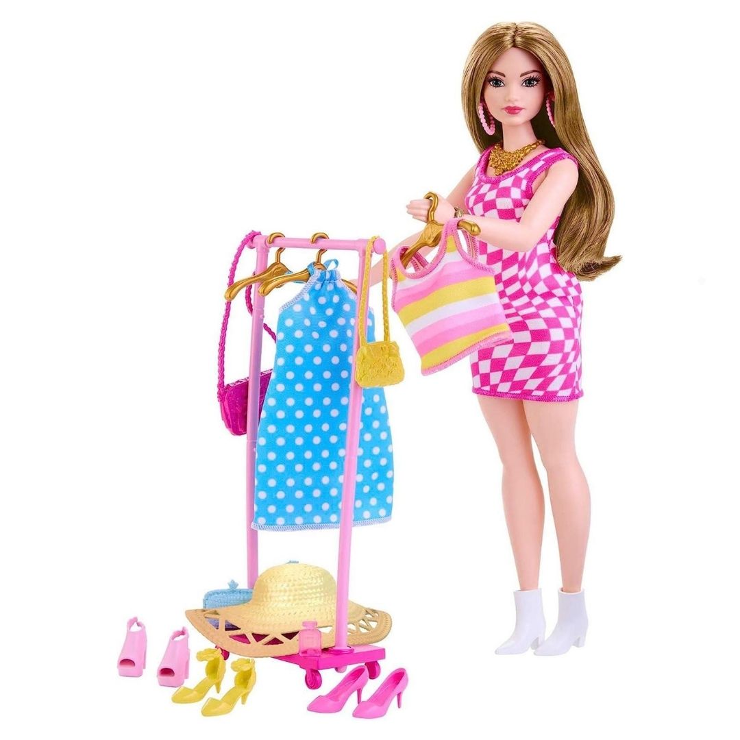 Barbie'nin Kıyafet ve Aksesuar Askısı Oyun Seti HPL78 | Toysall
