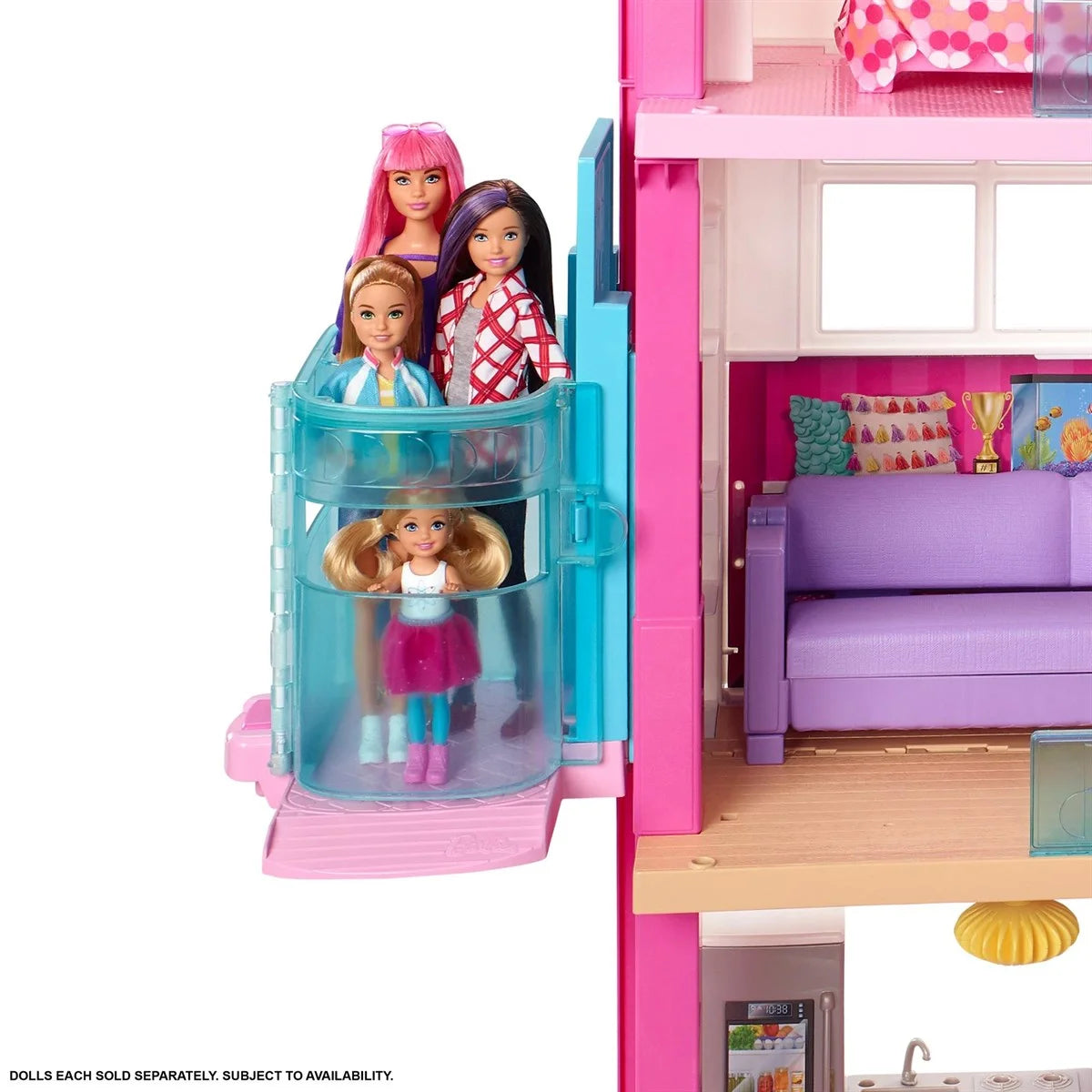 Barbie'nin Üç Katlı Rüya Evi ve Aksesuarları Oyun Seti GNH53 | Toysall