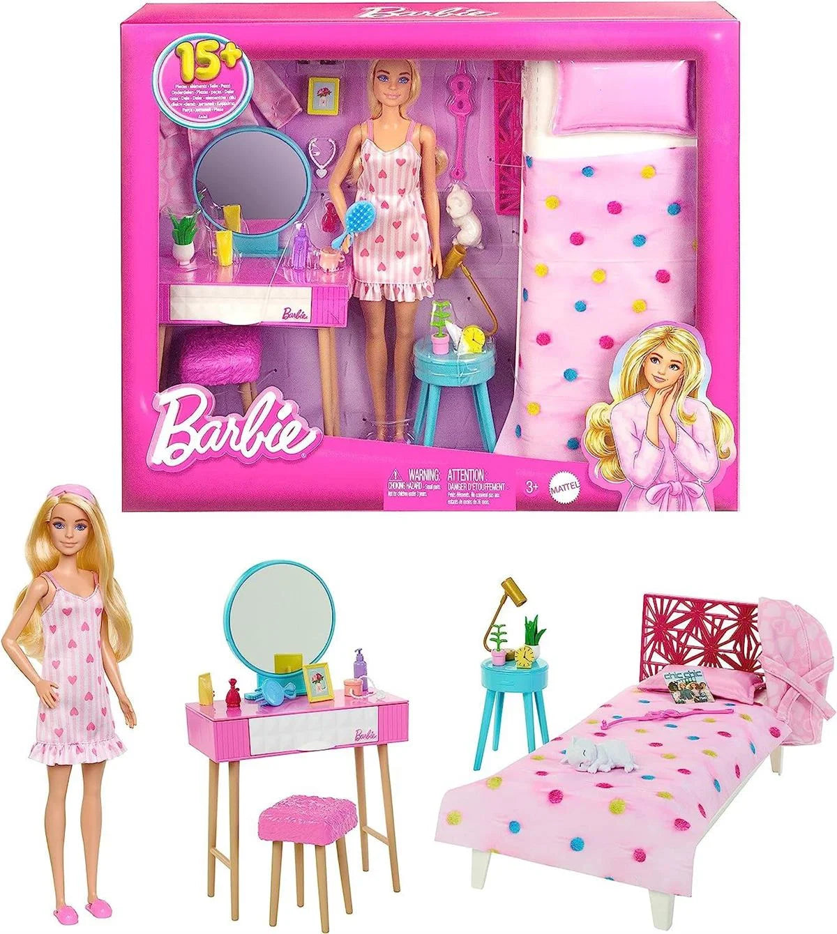 Barbie'nin Yatak Odası Oyun Seti HPT55 | Toysall