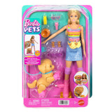 Barbie Paten Eğlencesi Sarışın Bebek ve Sevimli Köpek Oyun Seti JMJ44