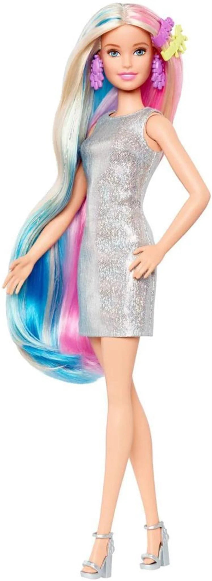 Barbie Rengarenk Saçlar Bebeği GHN04 | Toysall