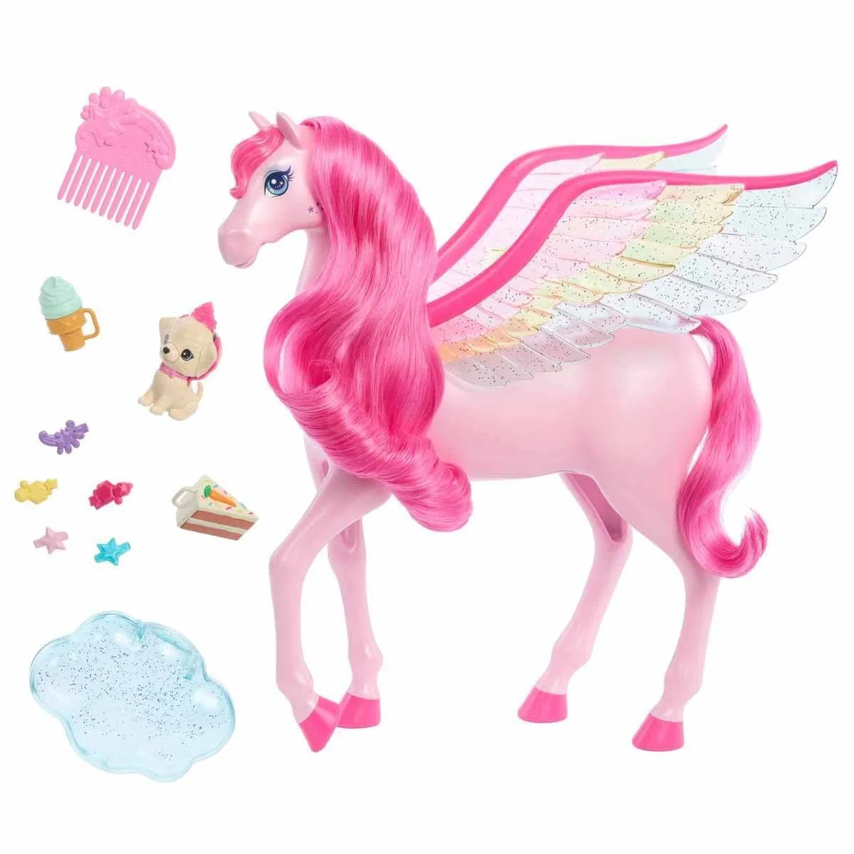 Barbie Sesli ve Işıklı Magic Pegasus ve Aksesuarları HLC40 | Toysall