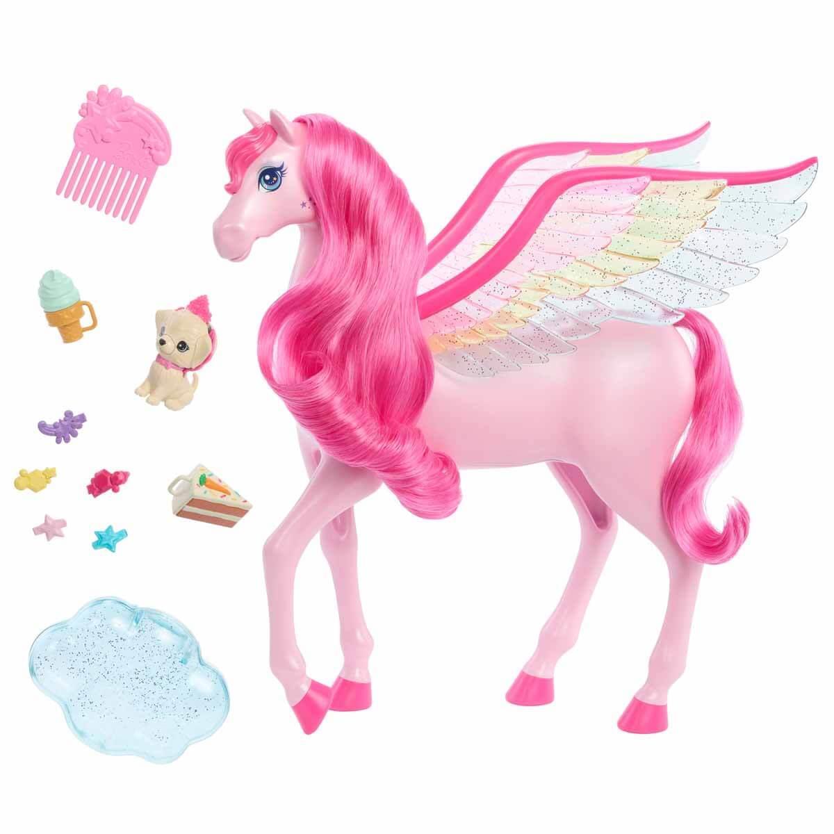 Barbie Sesli ve Işıklı Magic Pegasus ve Aksesuarları HLC40 | Toysall