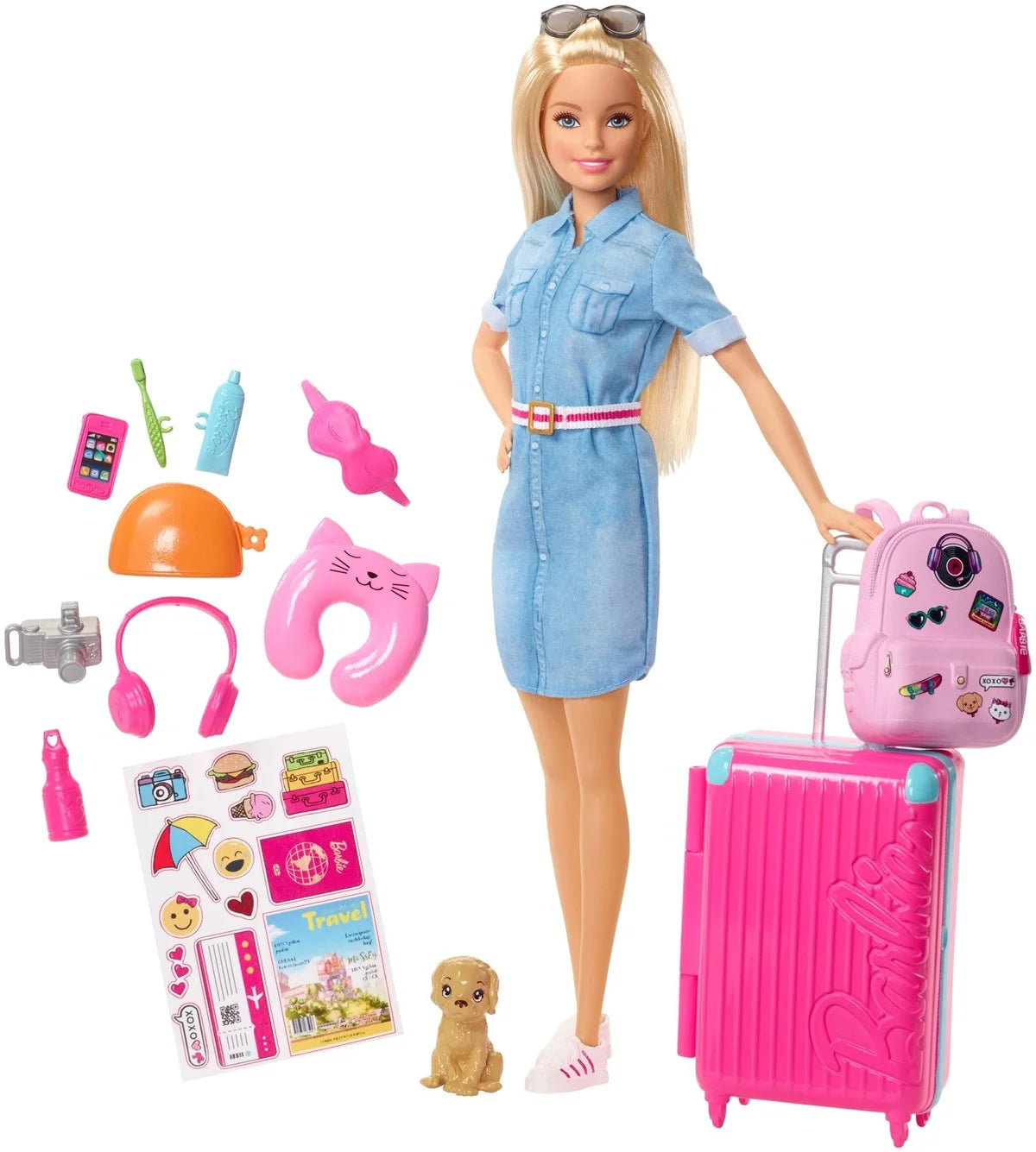 Barbie Seyahatte Bebeği ve Aksesuarları FWV25 | Toysall