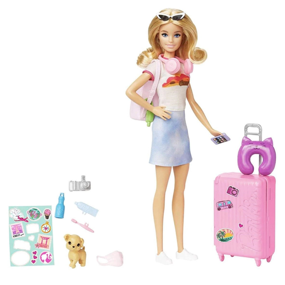 Barbie Seyahatte Bebeği ve Aksesuarları HJY18 | Toysall