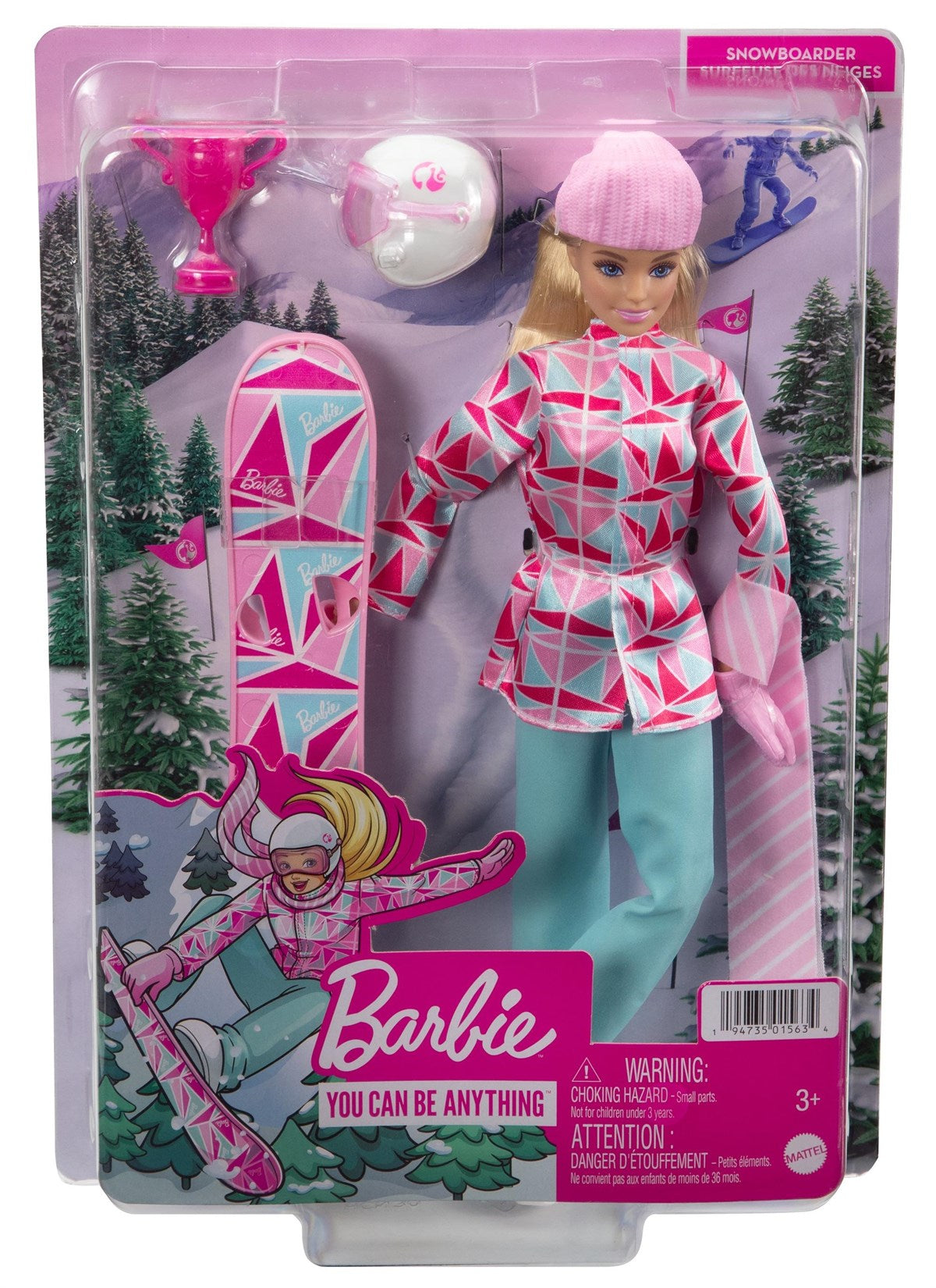 Barbie Snowboard Sporcusu Bebek HCN32 | Toysall