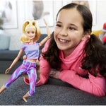 Barbie Sonsuz Hareket Bebeği Sarışın Desenli Taytlı GXF04 | Toysall