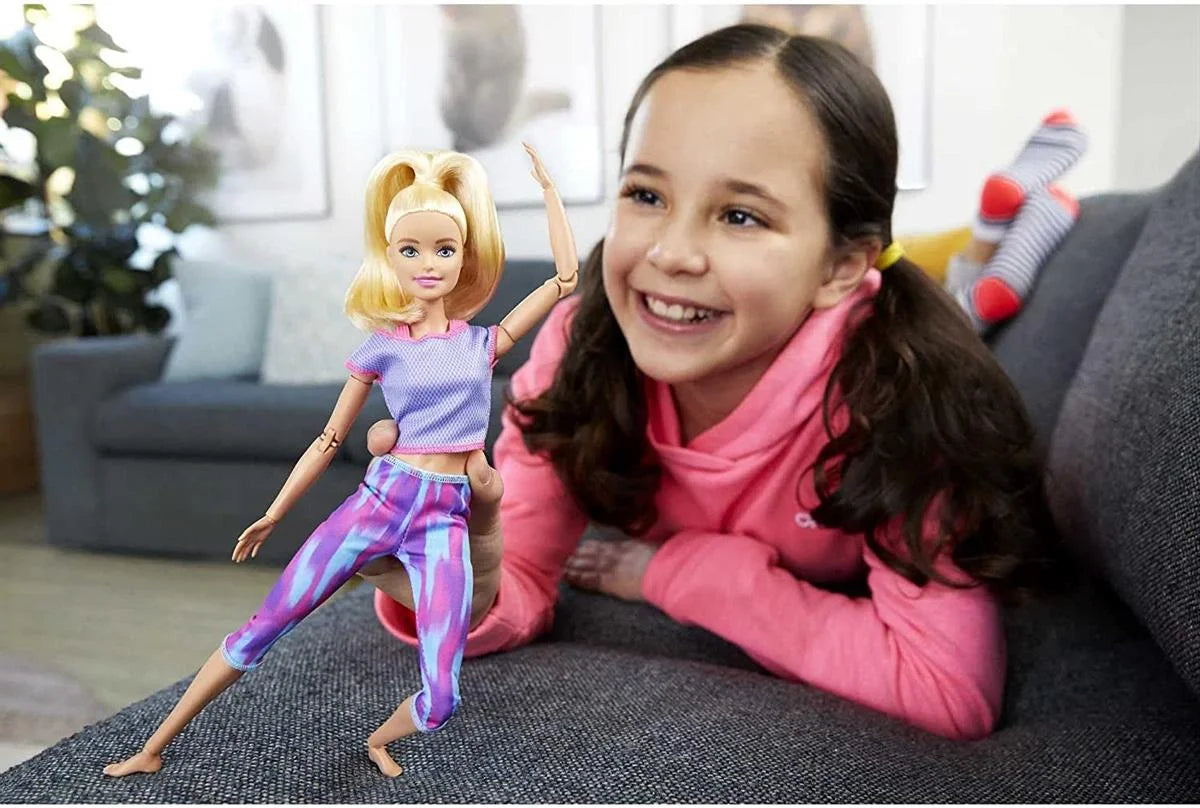 Barbie Sonsuz Hareket Bebeği Sarışın Desenli Taytlı GXF04 | Toysall