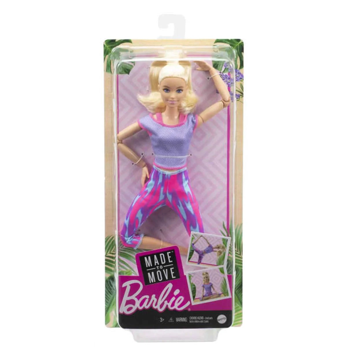 Barbie Sonsuz Hareket Bebeği Sarışın Desenli Taytlı GXF04 | Toysall