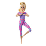 Barbie Sonsuz Hareket Bebeği Sarışın Desenli Taytlı GXF04 | Toysall