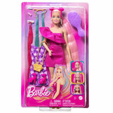 Barbie Upuzun Muhteşem Saçlı Bebekler Pembe Saçlı JDC85