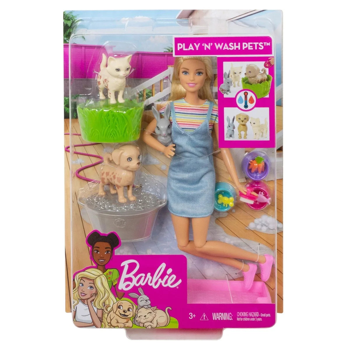 Barbie ve Hayvanlari Banyo Eğlencesinde Oyun Seti  FXH11 | Toysall