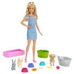 Barbie ve Hayvanlari Banyo Eğlencesinde Oyun Seti  FXH11 | Toysall