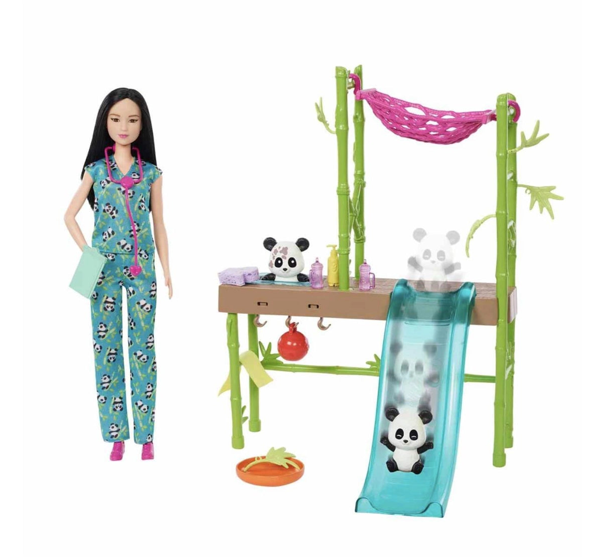 Barbie Yavru Panda Bakımı Oyun Seti HKT77 | Toysall