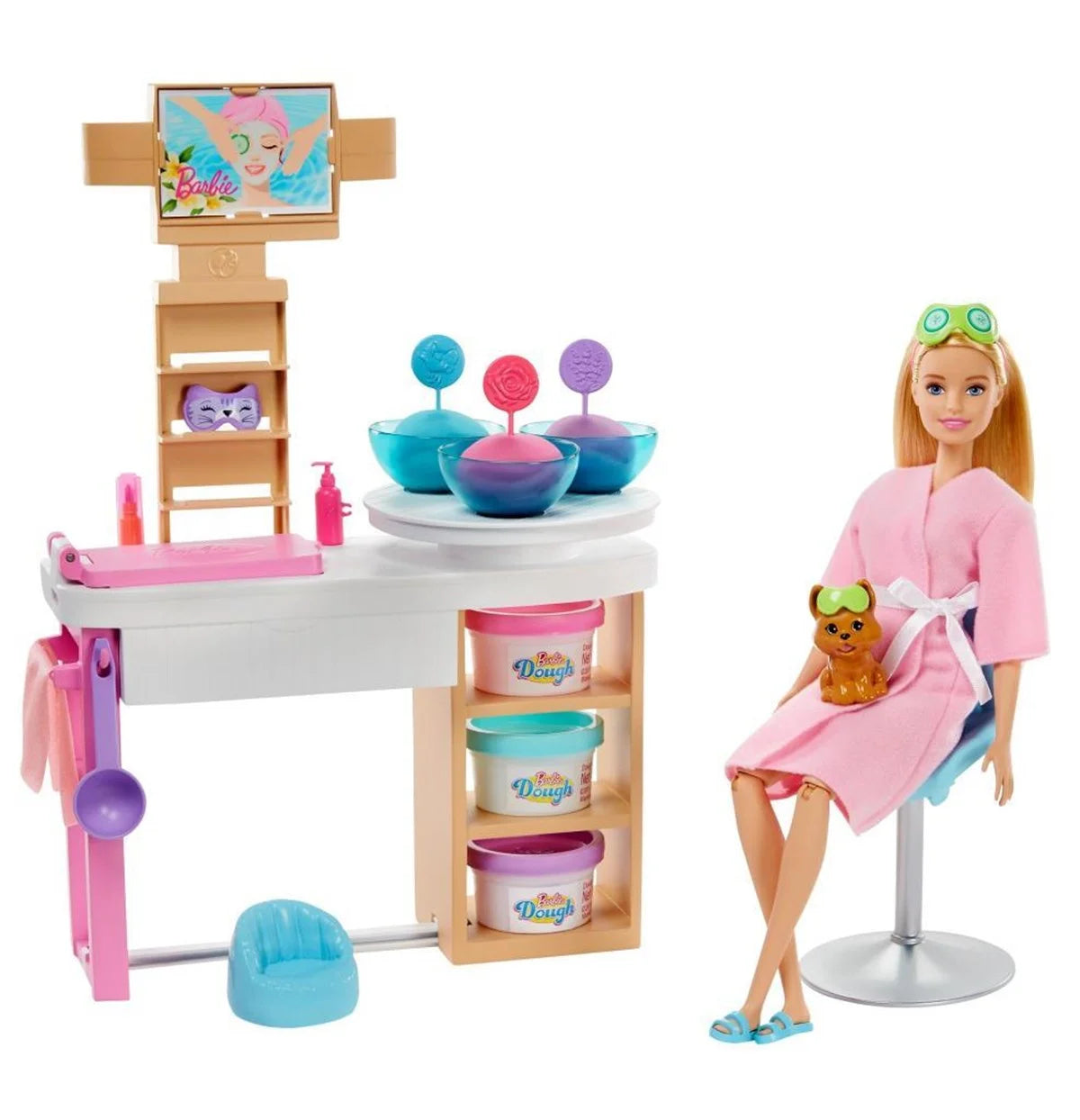 Barbie Yüz Bakımı Yapıyor Oyun Seti GJR84 | Toysall