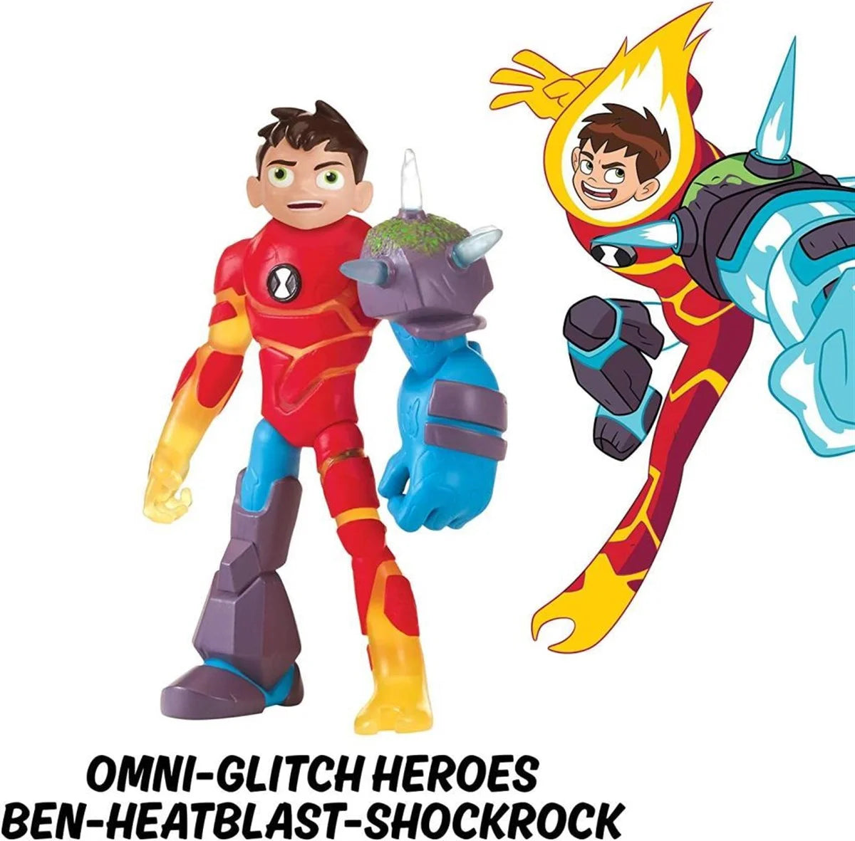 Ben 10 Aksiyon Figürleri Ben Heatblast Shockrock BEN43000 | Toysall