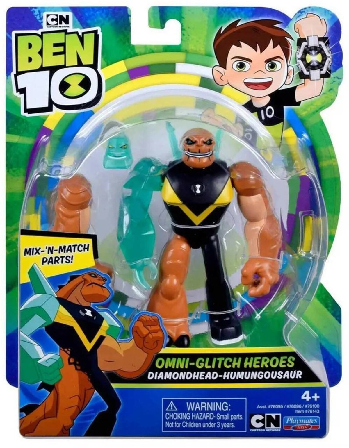 Ben 10 Aksiyon Figürleri OmniGlitch Heroes  Diamondhead Humungosaur BEN53110 | Toysall