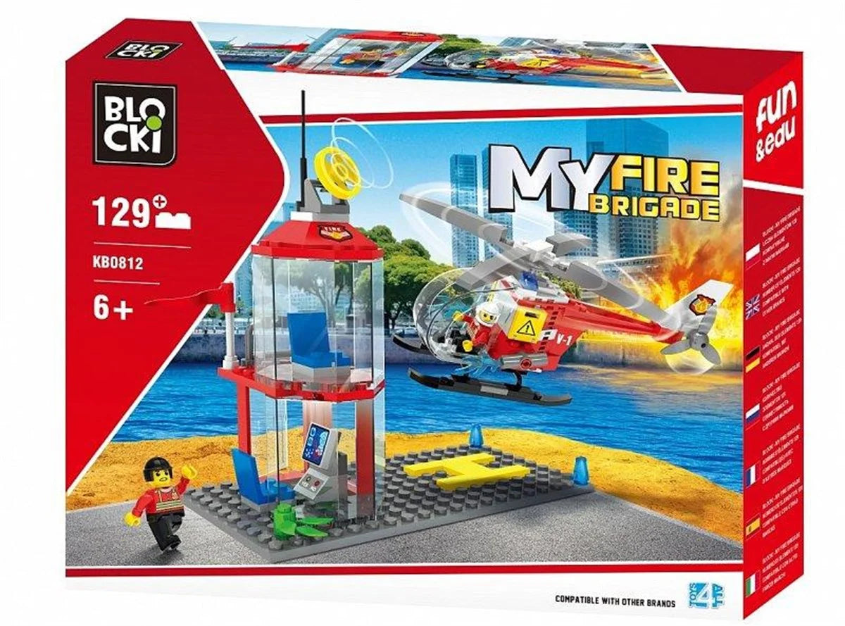 Blocki MyFireBrigade İtfaiye Helikopter Pisti KB0812 | Toysall