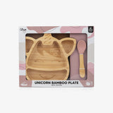 Citron Bölmeli Organik Bambu Çocuk Yemek Takımı - Unicorn 1073551