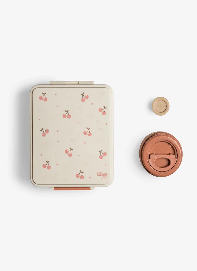 Citron Grand Beslenme Kutusu Seti - 4 Bölmeli, Sosluk ve Çelik Kavanozlu - Cherry 1196458