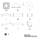 Cleverclixx Ball Run Dazzling Lights Pack Manyetik Bloklar, Intense 100 Parça