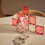 Cleverclixx Glitter Tiles Pack Manyetik Bloklar, Pembe 14 Parça