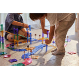 Cleverclixx Large Race Track Manyetik Bloklar, Pastel 80 Parça