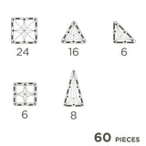 Cleverclixx Original Başlangıç Seti Manyetik Bloklar, Intense 60 Parça