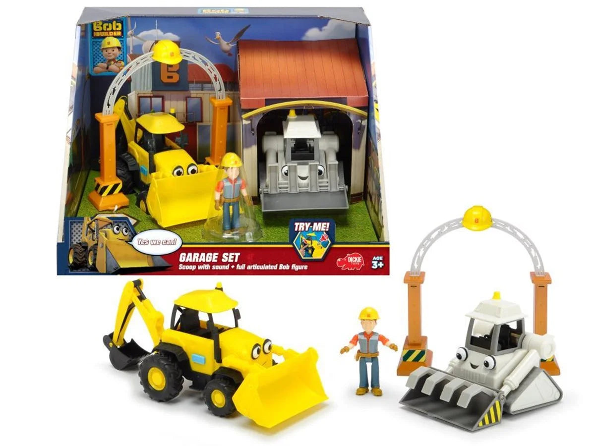 Dickie Bob the Builder - Scoop ve Rocky Garaj Oyun Seti 203134006 | Toysall