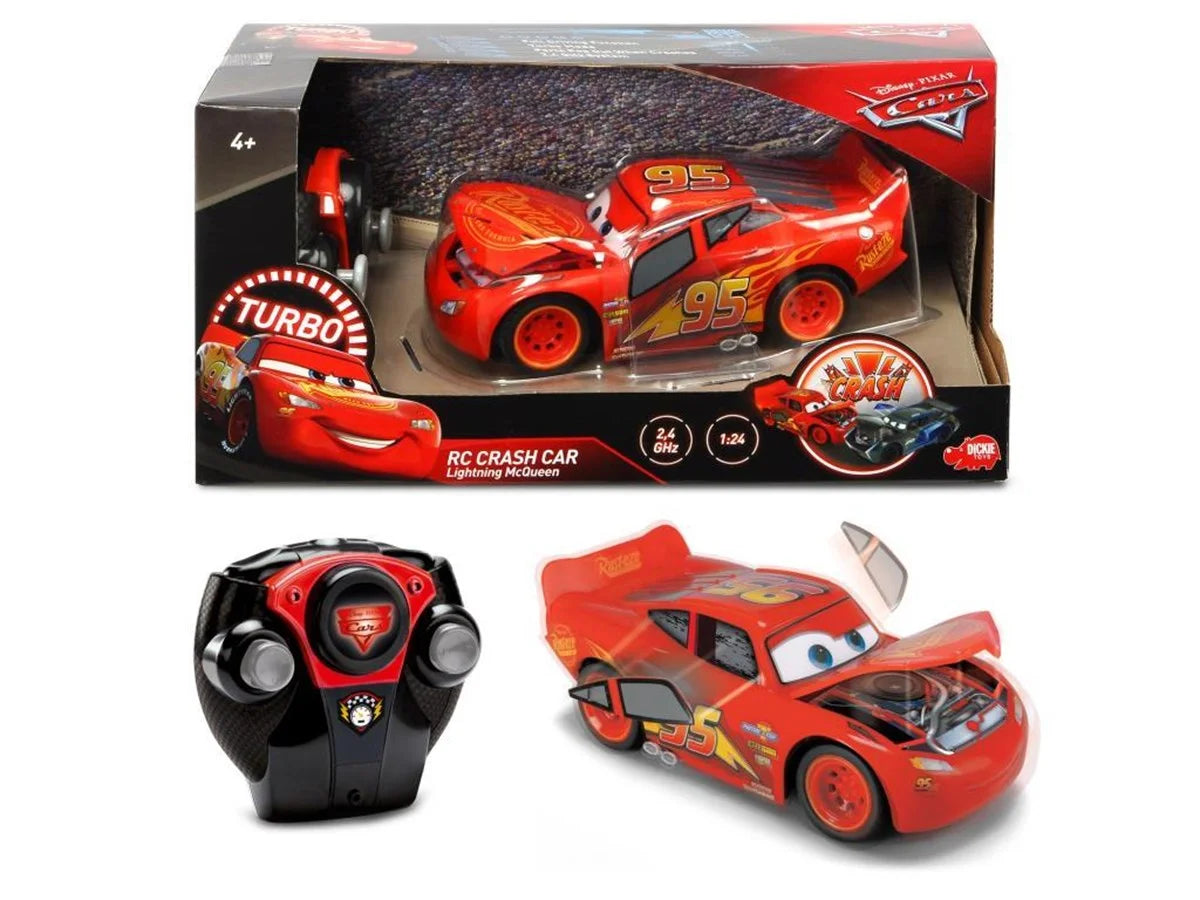 Dickie Cars 3 Şimşek McQueen Crazy Crash 1:24 Uzaktan Kumandalı Araba 203084018 | Toysall