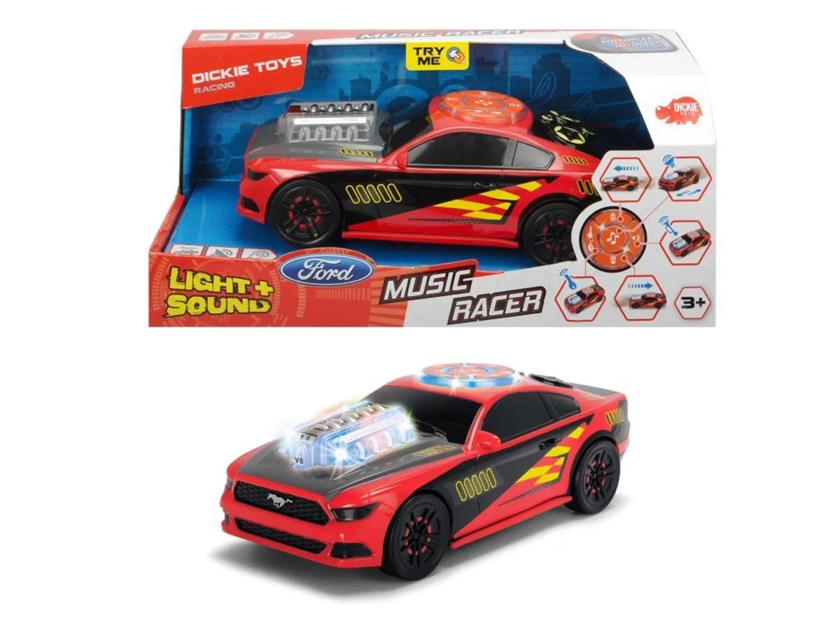 Dickie Ford Mustang Müzikli Yarış Arabası 23cm 203764003 | Toysall