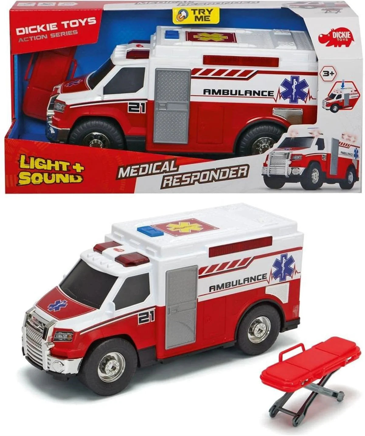 Dickie Medikal Kurtarma Aracı - Sesli ve Işıklı Ambulans 203306007 | Toysall