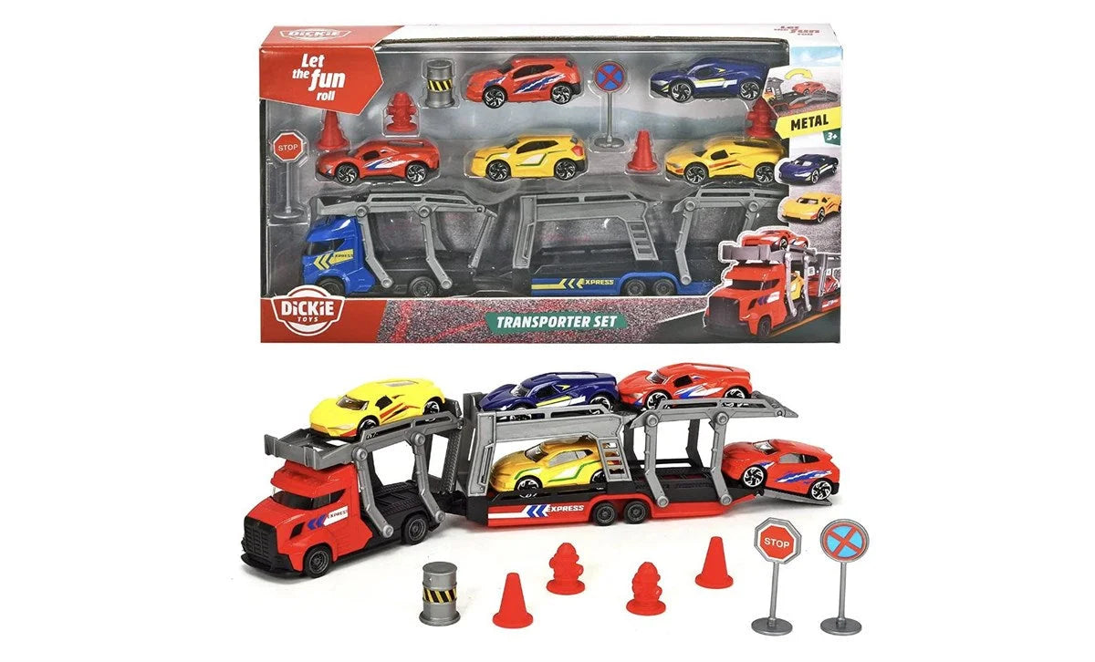 Dickie Transporter Set, 5 x Metal Diecast Araçlı 203745012 | Toysall