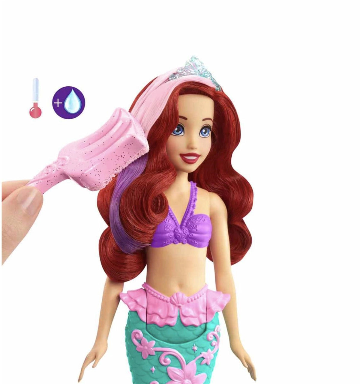 Disney Prenses Muhteşem Renk Değiştiren Saçlı Deniz Kızı Ariel HLW00 | Toysall