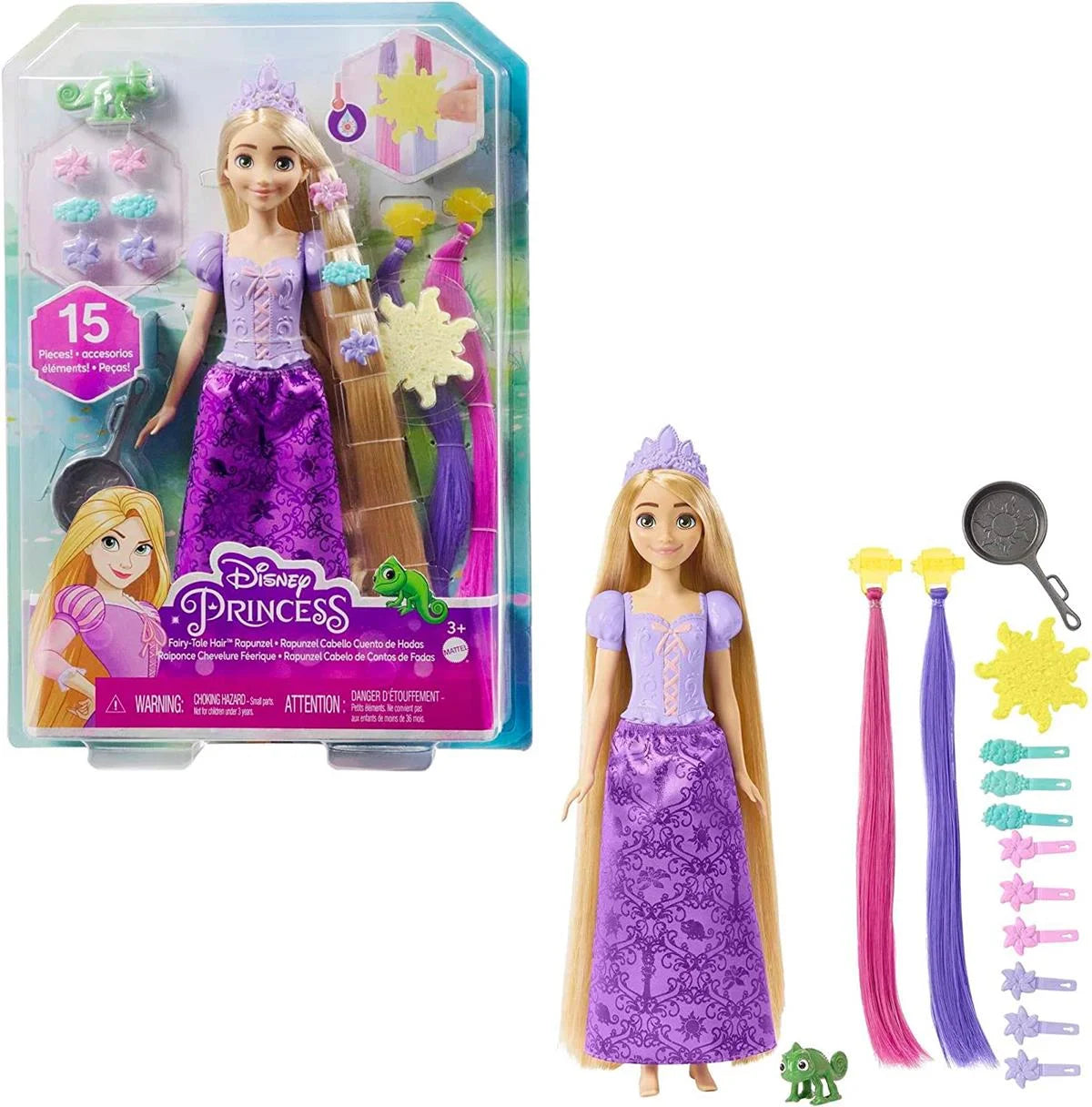 Disney Prenses Renk Değiştiren Sihirli Saçlı Rapunzel HLW18 | Toysall