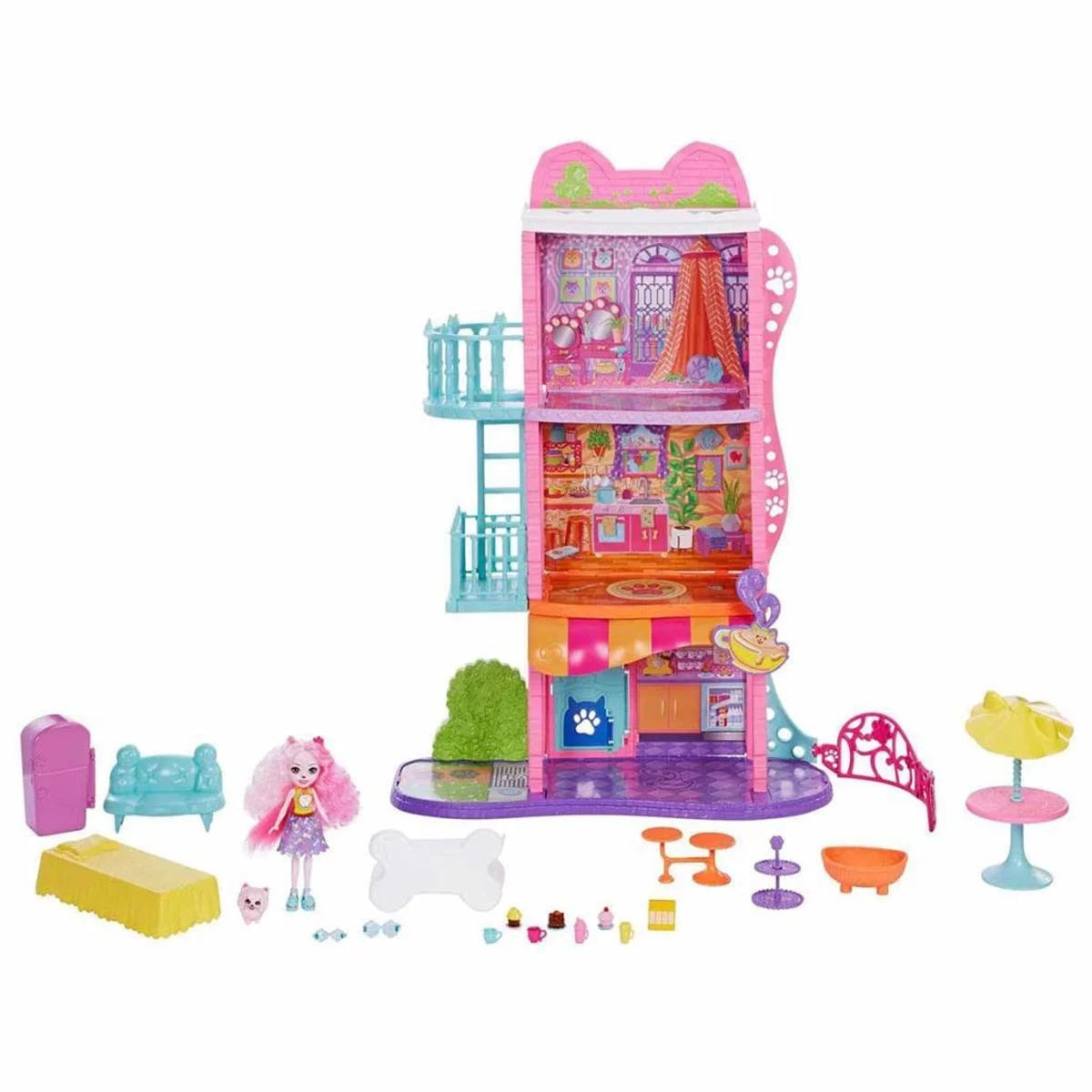 Enchantimals Şehir Evi ve Kafe Oyun Seti HHC18 | Toysall