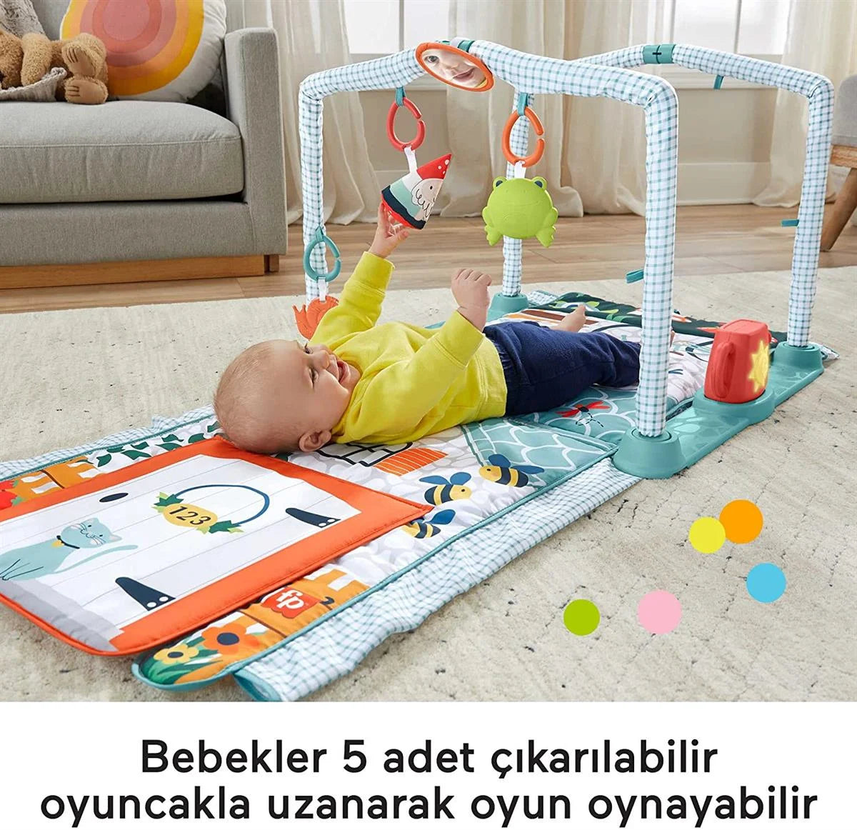 Fisher Price 3'ü 1 Arada Sevimli Kulübe Jimnastik Merkezi HJK45 | Toysall