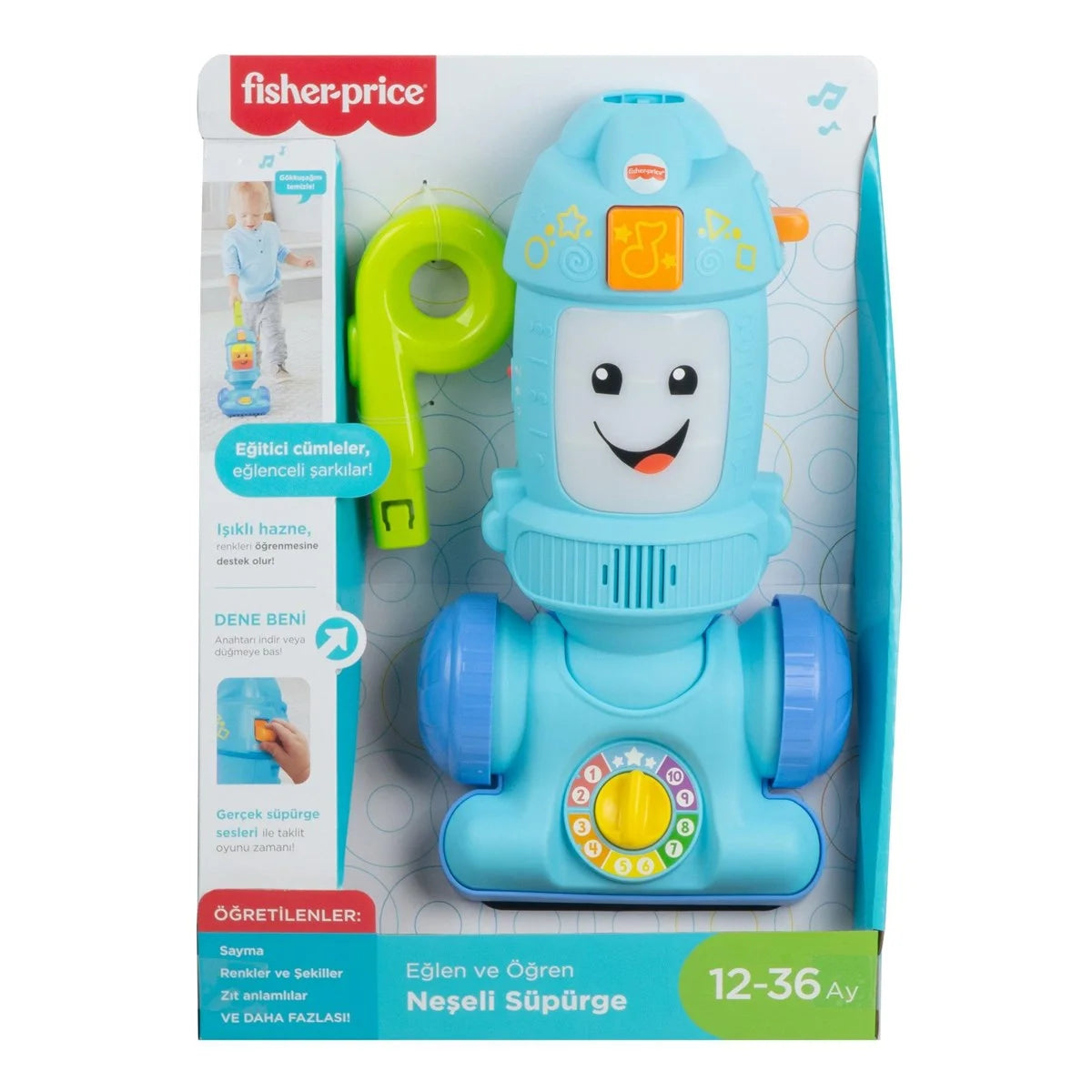 Fisher Price Eğlen & Öğren Neşeli Süpürge GTW19 | Toysall