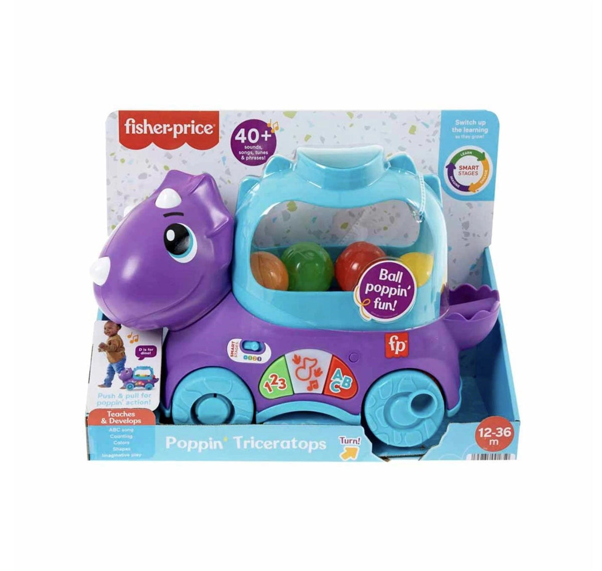 Fisher Price Sesli ve Işıklı Eğlenceli Dinozor HNR55 | Toysall