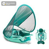Mambobaby Yüzme Simidi - Frogs, Emniyetli, Gölgelikli ve Ayak Destekli