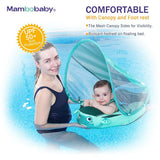 Mambobaby Yüzme Simidi - Frogs, Emniyetli, Gölgelikli ve Ayak Destekli