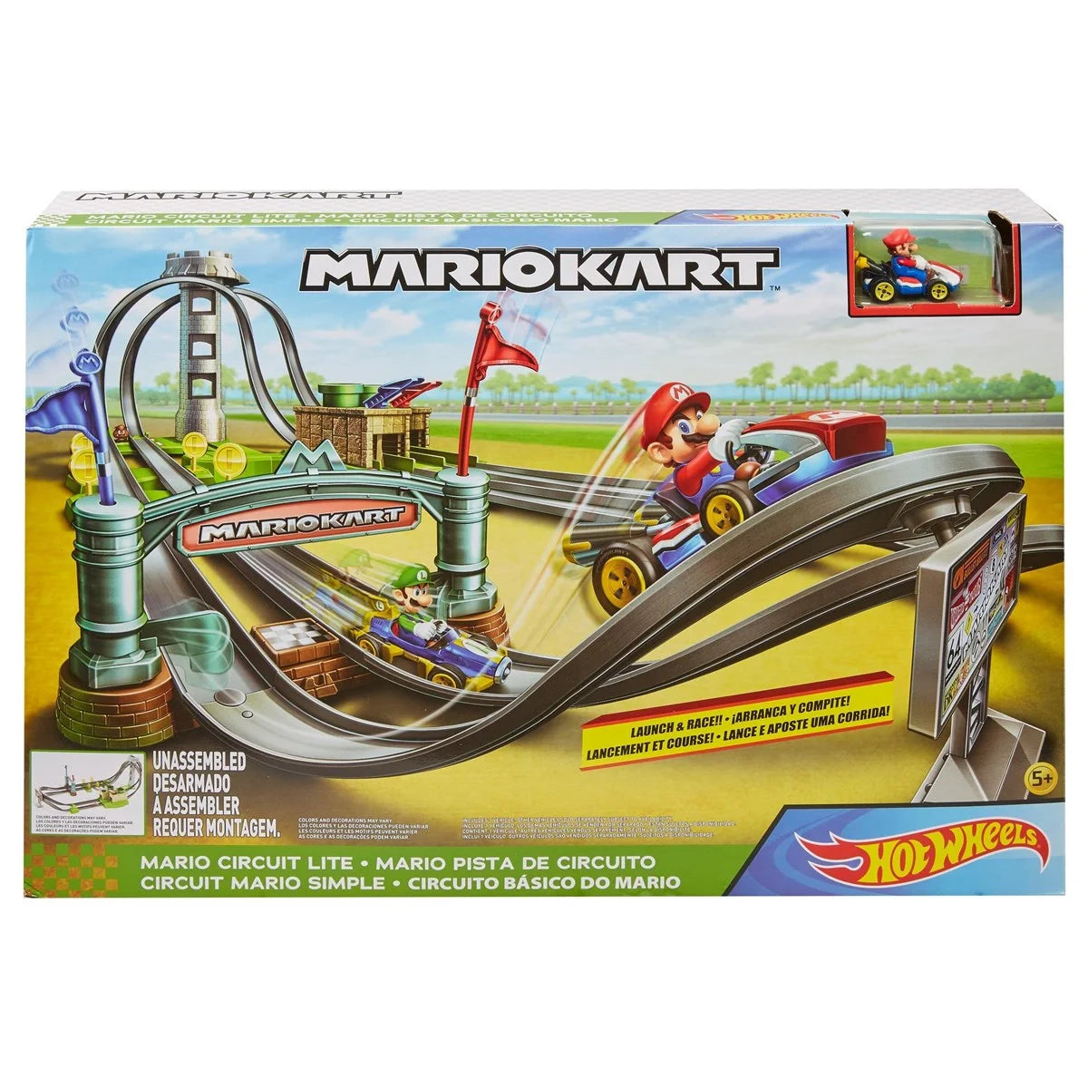 Hot Wheels Mario Kart Çılgın Dönüş Parkuru Yarış Seti GHK15 | Toysall