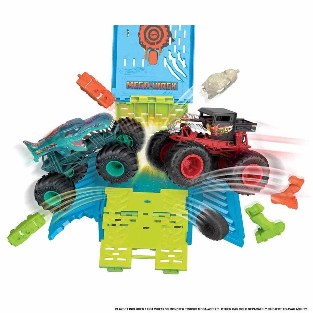 Hot Wheels Monster Trucks 1:24 Mega Wrex'in Çarpışma Kafesi HNC29 | Toysall