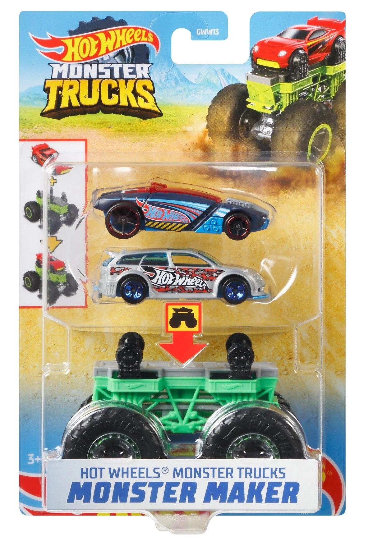 Hot Wheels Monster Trucks Dev Tekerlek Ustası Araçlar GWW13-GWW15 | Toysall