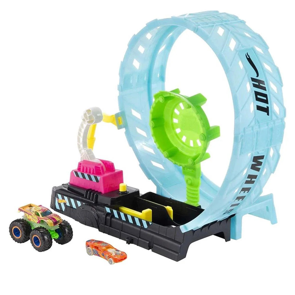 Hot Wheels Monster Trucks Karanlıkta Parlayan Çemberde Yarış Seti HBN02 | Toysall