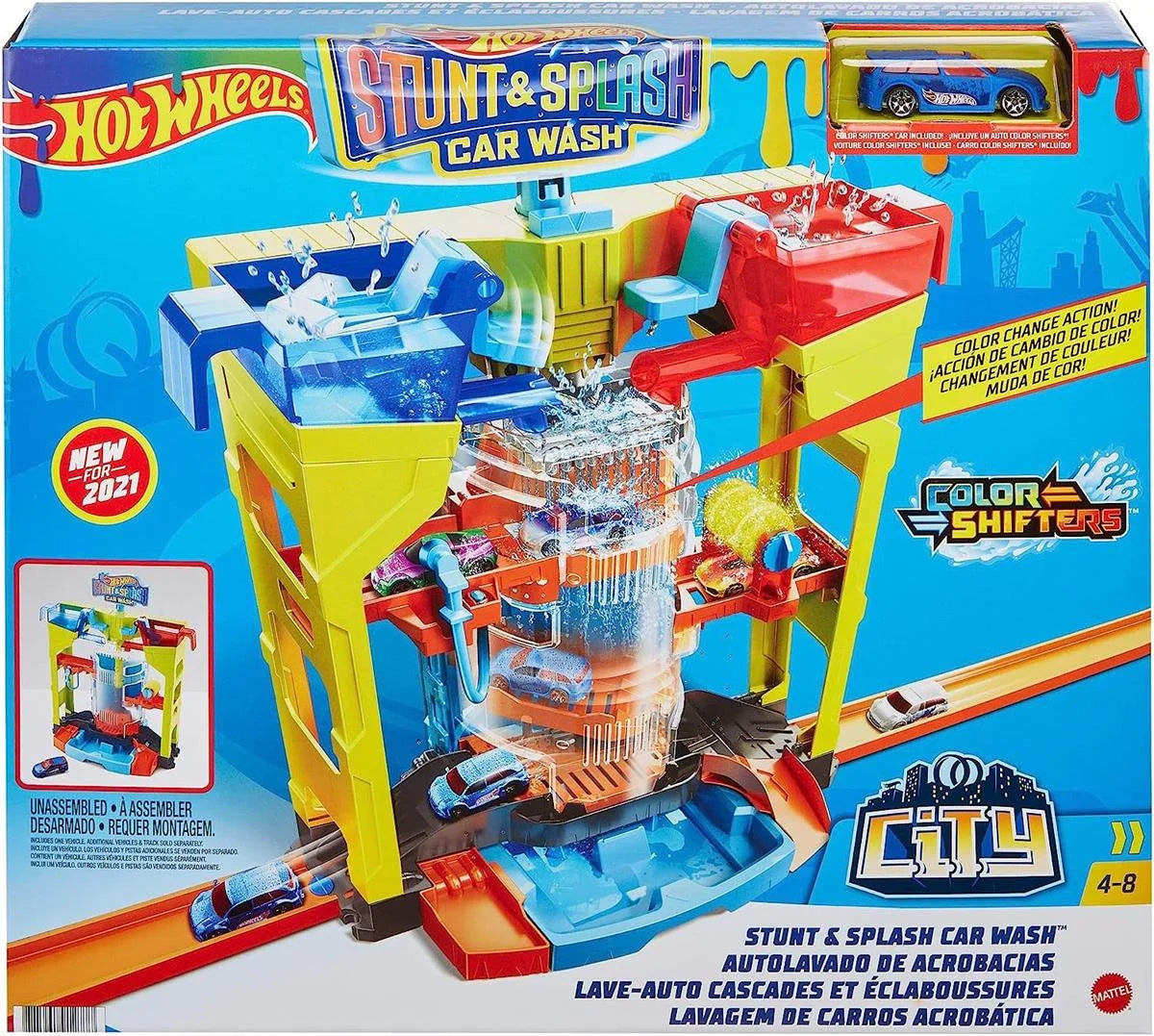 Hot Wheels Oto Yıkamada Renk Değiştirme Oyun Seti GRW37 | Toysall