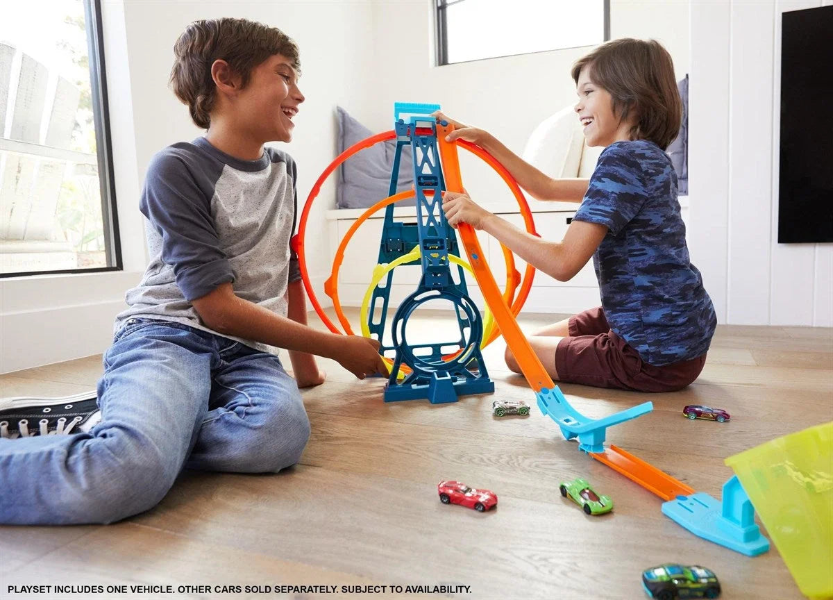 Hot Wheels Track Builder Üçlü Çember Aksiyon Seti  GLC96 | Toysall