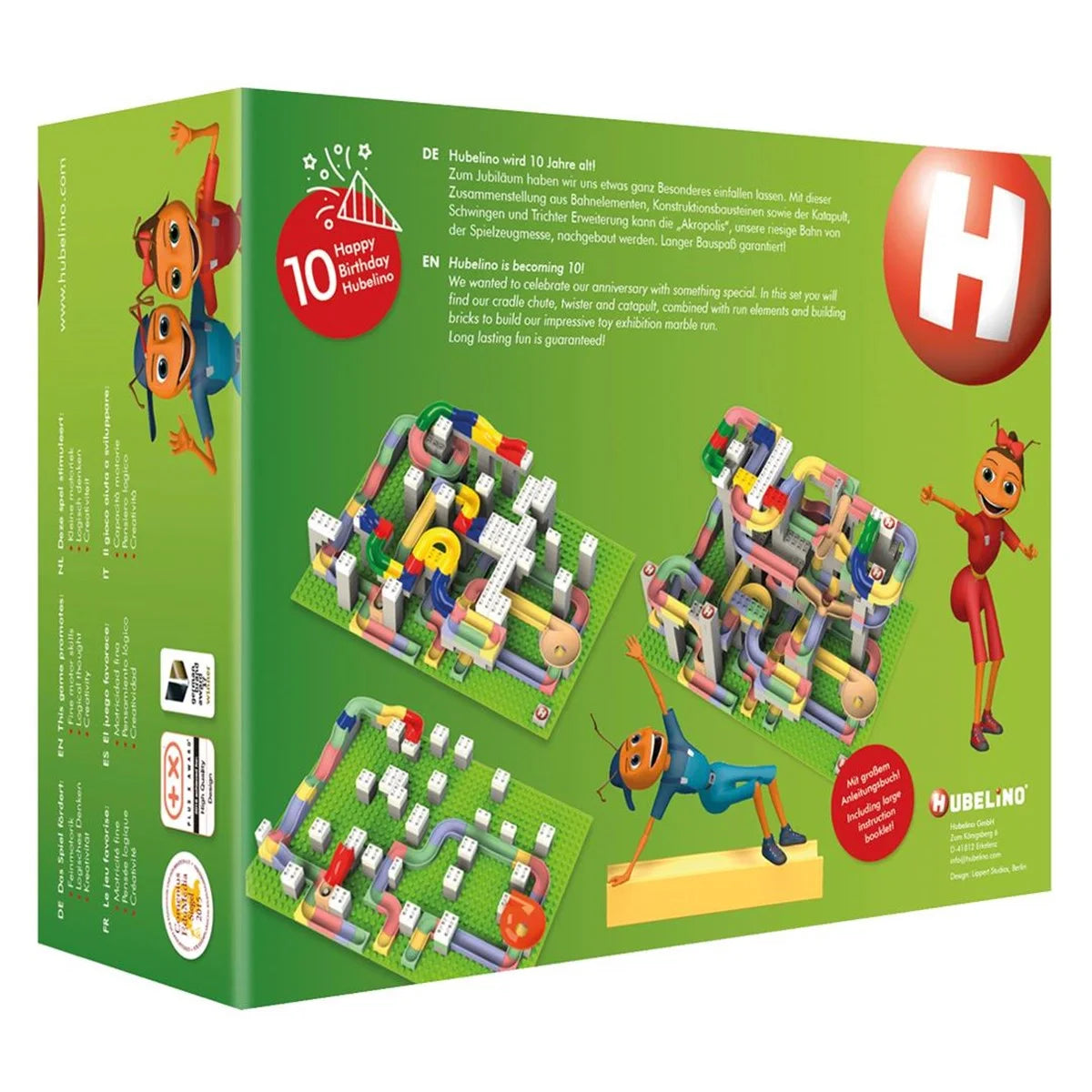 Hubelino Marble Run 10. Yıl Özel Serisi Blok Yapım Seti (525 Parça) 420466 | Toysall