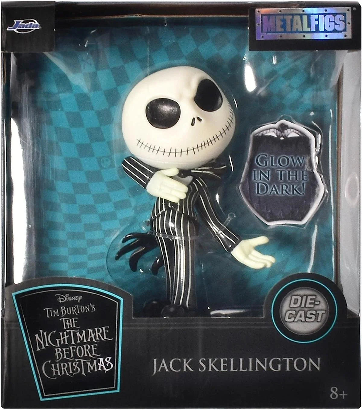 Jada Disney Jack Skellington, Karanlıkta Parlama,  Klasik Metal ( Die-Cast ) Figürü 253071004 | Toysall